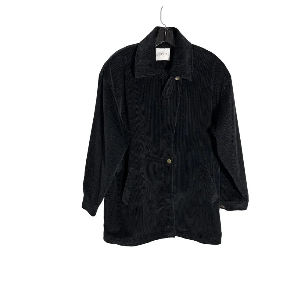 Vintage Black DonCaster Corduroy Jacket Casual/Chore/Retro Style - Picture 3 of 16